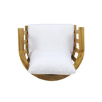 Roomfitters Outdoor Acacia Wood Patio Club Chair with Thick Waterproof Cushion, Deep Seating for Balcony