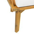 Roomfitters Outdoor Acacia Wood Patio Club Chair with Thick Waterproof Cushion, Deep Seating for Balcony