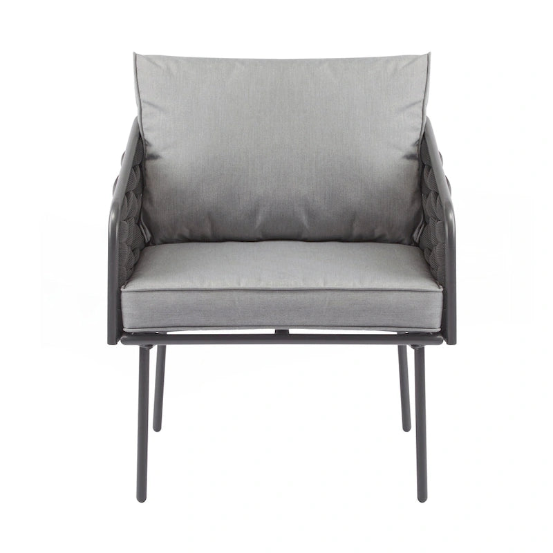 4-Pieces Outdoor Metal Patio Furniture Set