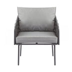 4-Pieces Outdoor Metal Patio Furniture Set