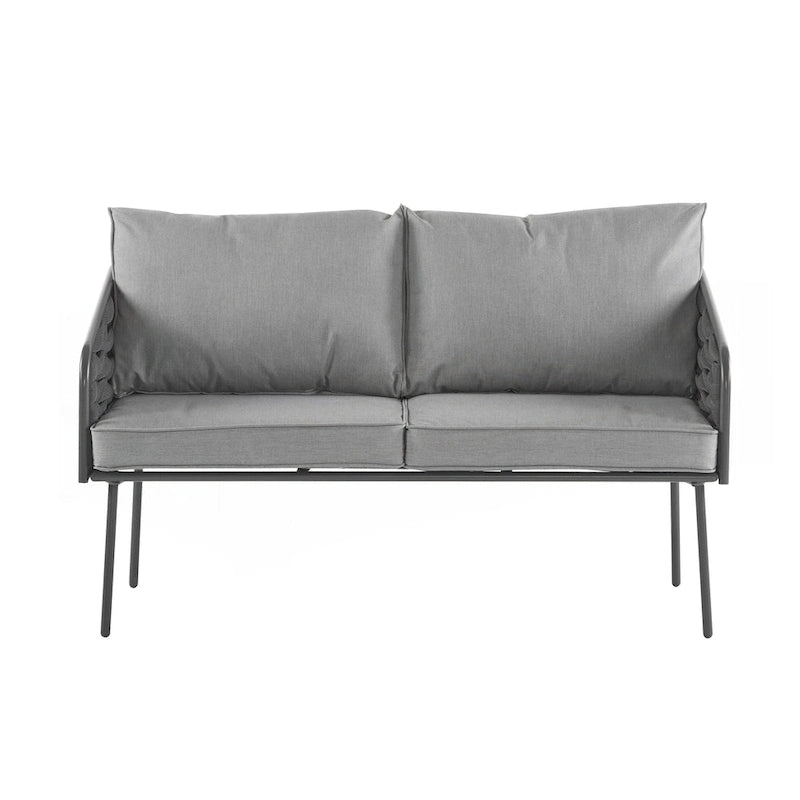 4-Pieces Outdoor Metal Patio Furniture Set