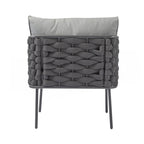4-Pieces Outdoor Metal Patio Furniture Set