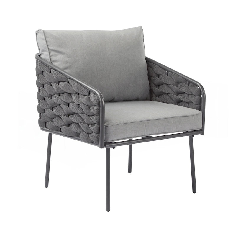 4-Pieces Outdoor Metal Patio Furniture Set
