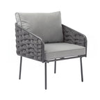 4-Pieces Outdoor Metal Patio Furniture Set