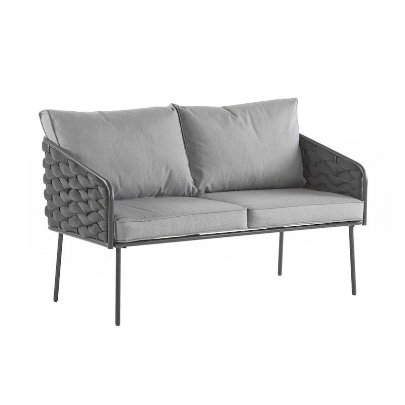 4-Pieces Outdoor Metal Patio Furniture Set