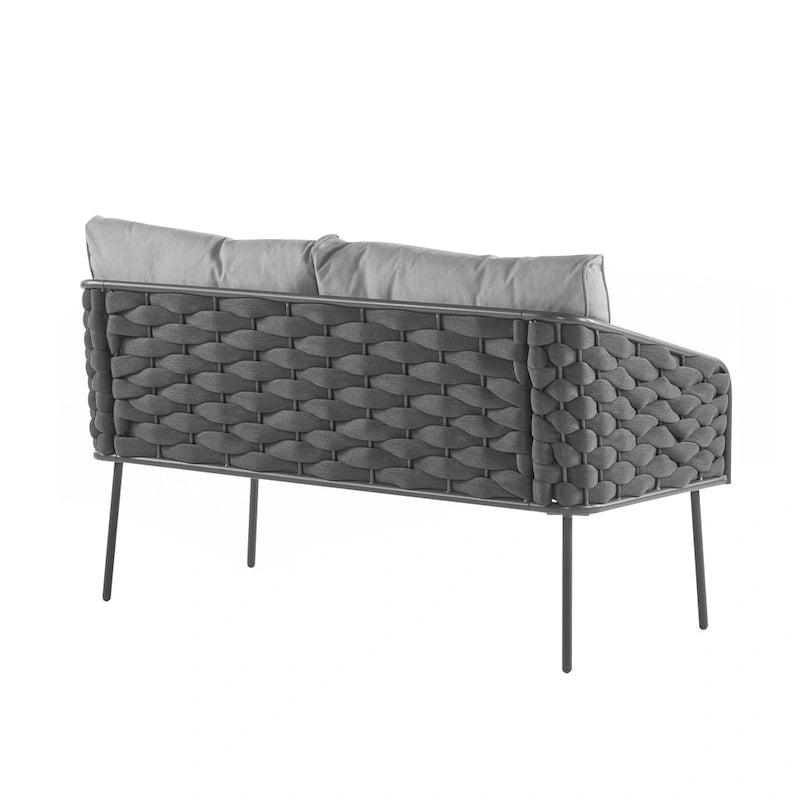 4-Pieces Outdoor Metal Patio Furniture Set