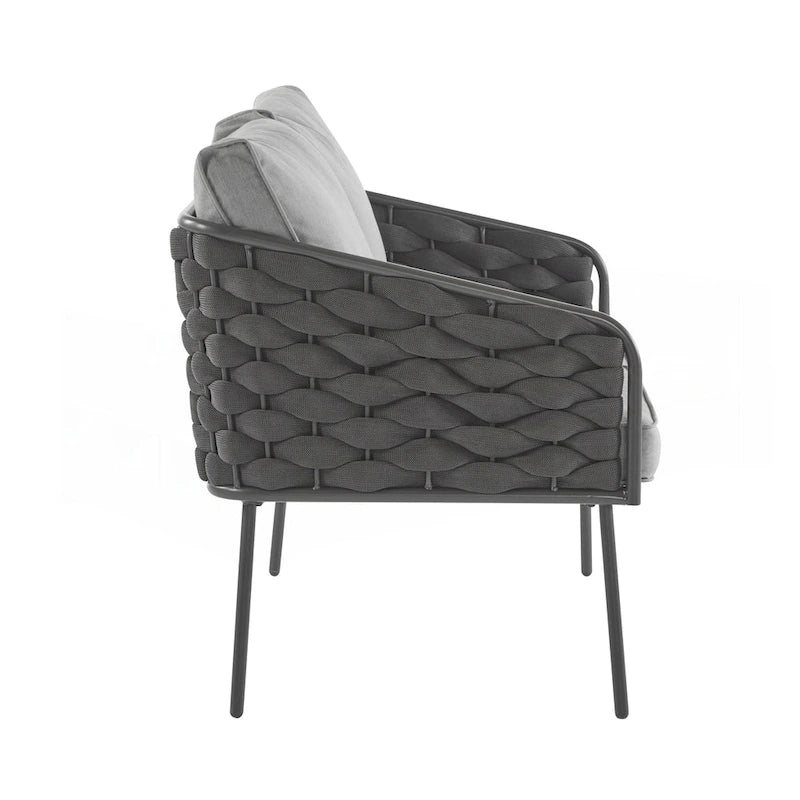 4-Pieces Outdoor Metal Patio Furniture Set