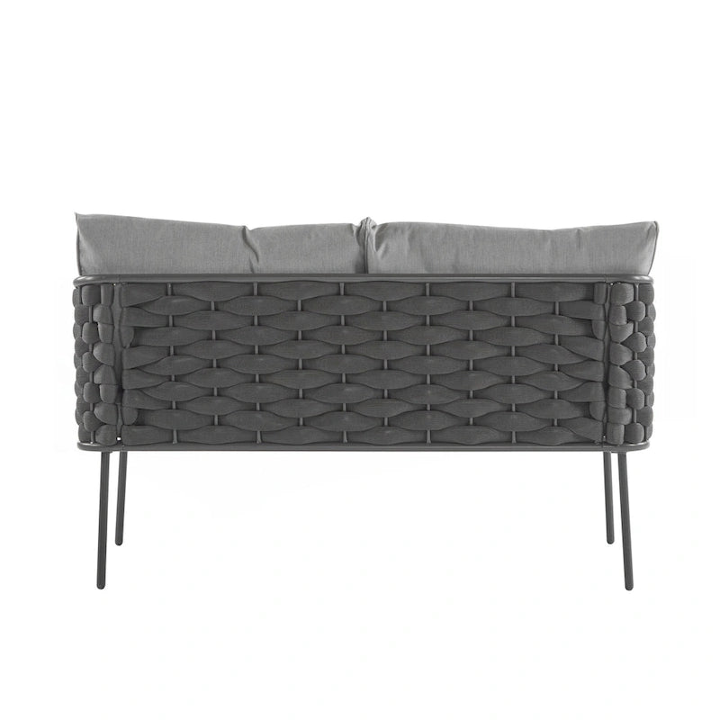4-Pieces Outdoor Metal Patio Furniture Set