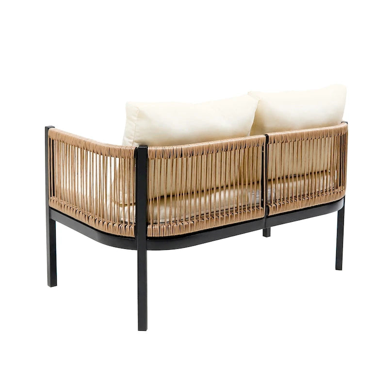 Roomfitters Modern Outdoor Sofa Set with Table, Multi-Person Patio Furniture Set for Garden, Backyard, Balconies
