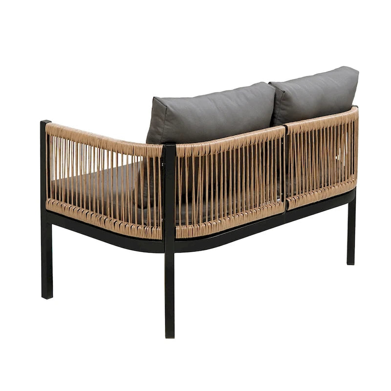 Roomfitters Modern Outdoor Sofa Set with Table, Multi-Person Patio Furniture Set for Garden, Backyard, Balconies