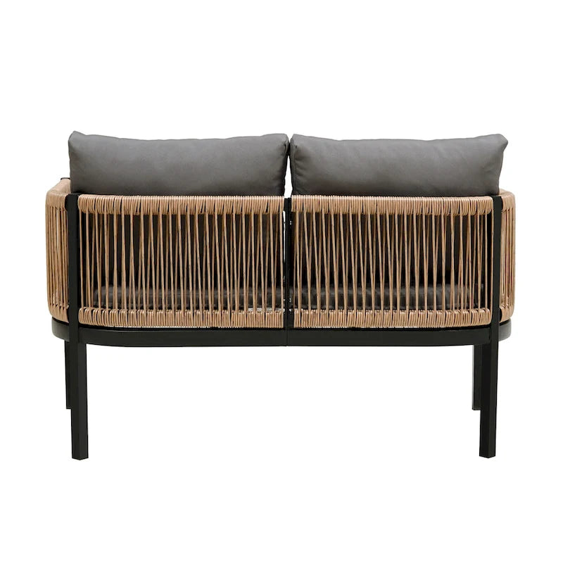 Roomfitters Modern Outdoor Sofa Set with Table, Multi-Person Patio Furniture Set for Garden, Backyard, Balconies