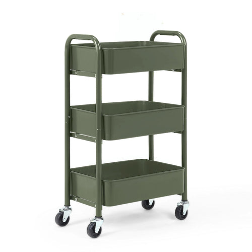 3-Tier Delicate Compact Rolling Metal Storage Organizer