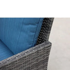 5-Piece Wicker Patio Set  Includes All-Weather Chairs With Ottomans & Coffee Table, Perfect For Poolside, Garden .