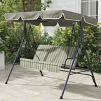3-Seat Outdoor Patio Swing Chair with Removable Cushion
