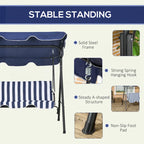 3-Seat Outdoor Patio Swing Chair with Removable Cushion