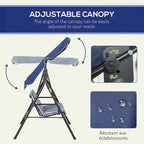 3-Seat Outdoor Patio Swing Chair with Removable Cushion