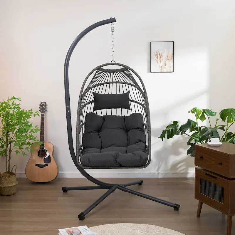Outdoor Egg Hanging Chair with Stand