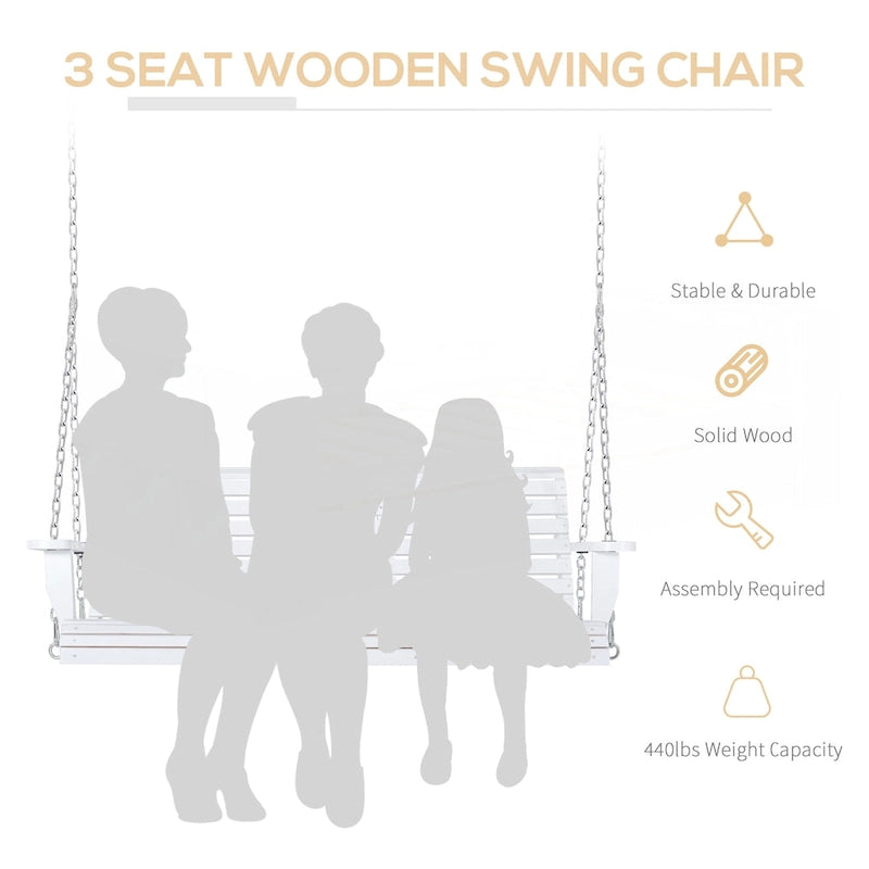 Patio Swing Bench with Folding Coffee Table