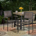Industrial Chic Dining Chairs Set of 2