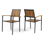 Industrial Chic Dining Chairs Set of 2