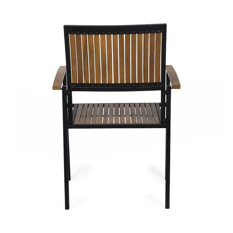 Industrial Chic Dining Chairs Set of 2