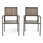 Industrial Chic Dining Chairs Set of 2