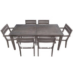 Acacia Wood Outdoor Dining Table And Chairs Suitable For Patio