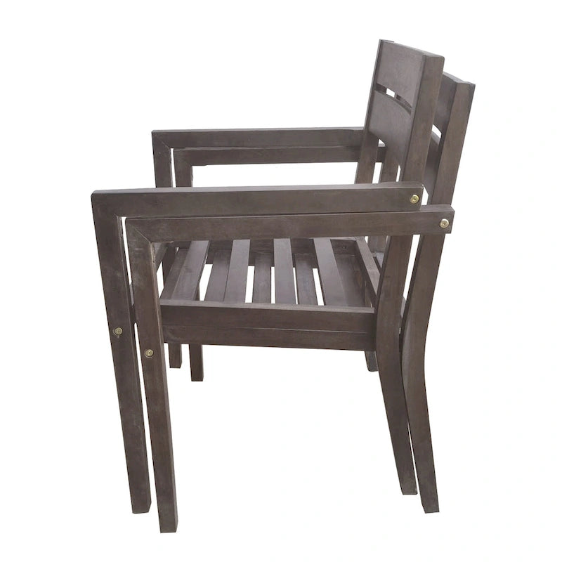 Acacia Wood Outdoor Dining Table And Chairs Suitable For Patio