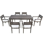 Acacia Wood Outdoor Dining Table And Chairs Suitable For Patio