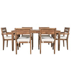 Acacia Wood Outdoor Dining Table And Chairs Suitable For Patio