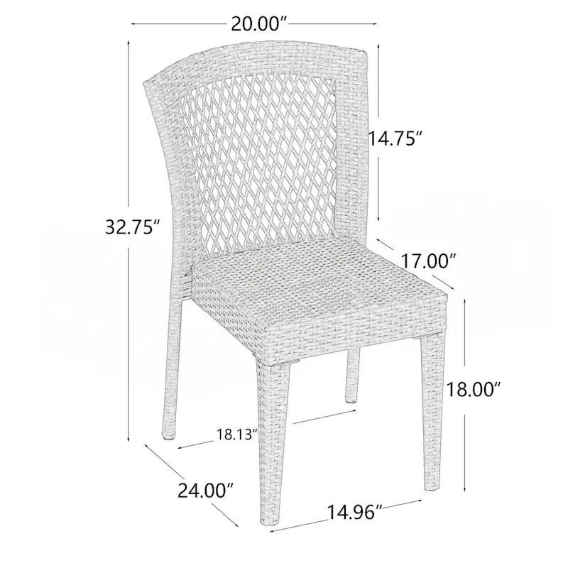 Premium Stackable Patio Chairs set of 2