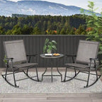 Costway 2 PCS Patio Folding Rocking Chair Heavy-Duty Metal Frame - See Details