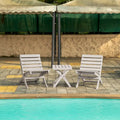 Versailles Quick Assembly All-Weather Outdoor Folding Patio Chair and Table Set - 3-piece