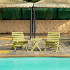 Versailles Quick Assembly All-Weather Outdoor Folding Patio Chair and Table Set - 3-piece
