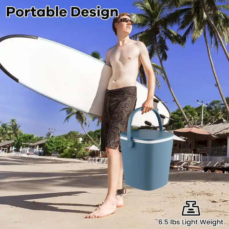 Costway 4 Gallon Portable Cooler Bar Table with Handle Bottle Opener & - See Details