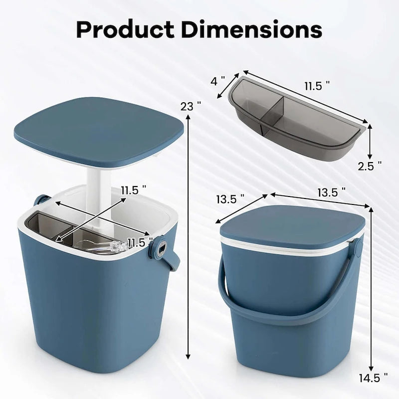 Costway 4 Gallon Portable Cooler Bar Table with Handle Bottle Opener & - See Details