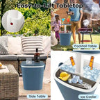Costway 4 Gallon Portable Cooler Bar Table with Handle Bottle Opener & - See Details