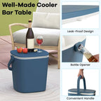 Costway 4 Gallon Portable Cooler Bar Table with Handle Bottle Opener & - See Details
