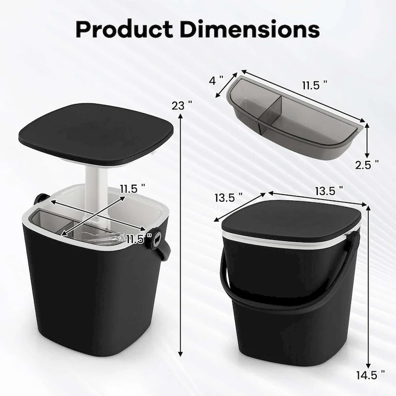 Costway 4 Gallon Portable Cooler Bar Table with Handle Bottle Opener & - See Details