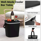 Costway 4 Gallon Portable Cooler Bar Table with Handle Bottle Opener & - See Details