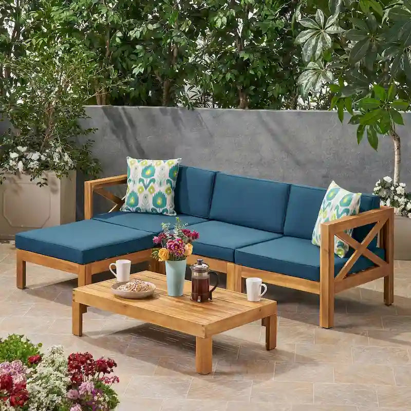 Outdoor L SHAPE SOFA SET,TEAK