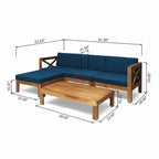 Outdoor L SHAPE SOFA SET,TEAK
