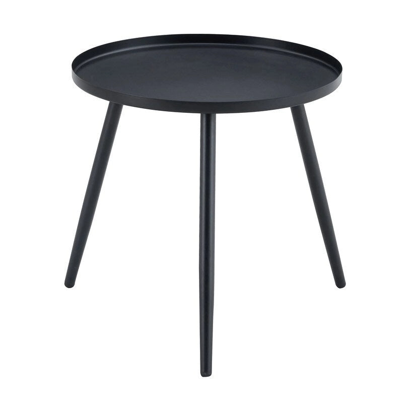 Modern 3-Piece Outdoor Set  17.7 Spill-Proof Round Coffee Table & 2 Rattan Swivel Chairs for Patio Tea Time