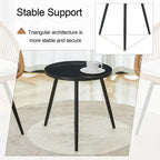 Modern 3-Piece Outdoor Set  17.7 Spill-Proof Round Coffee Table & 2 Rattan Swivel Chairs for Patio Tea Time