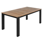 7-Piece Outdoor Patio Acacia Wood Dining Set with Umbrella Hole, 2 Armchairs and 4 Side Chairs