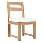 7-Piece Outdoor Patio Acacia Wood Dining Set with Umbrella Hole, 2 Armchairs and 4 Side Chairs