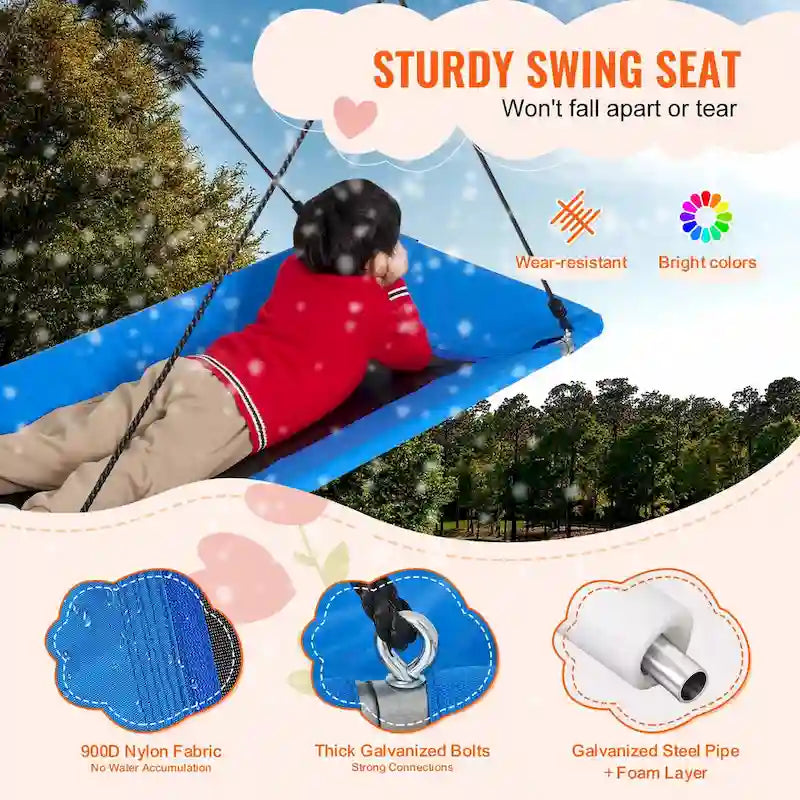 Platform Swing, 60 Inch Platform Tree Swing for Kids and Adults - 60 x 32