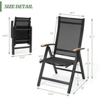 7pc Outdoor Dining Table Aluminum Extendable Table with Folding Chair - N/A