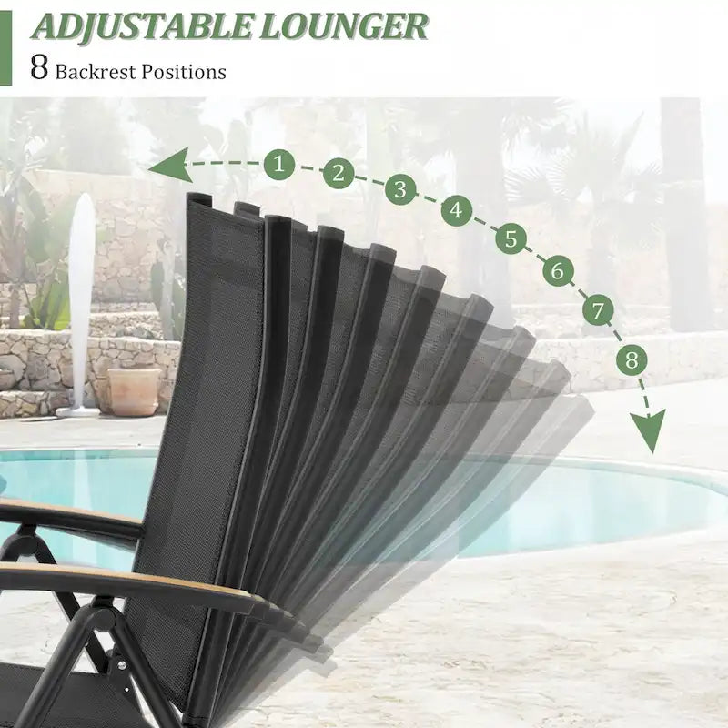 7pc Outdoor Dining Table Aluminum Extendable Table with Folding Chair - N/A
