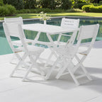 5-Piece Outdoor Acacia Wood Folding Dining Set with Folding Table and 4 Folding Chair